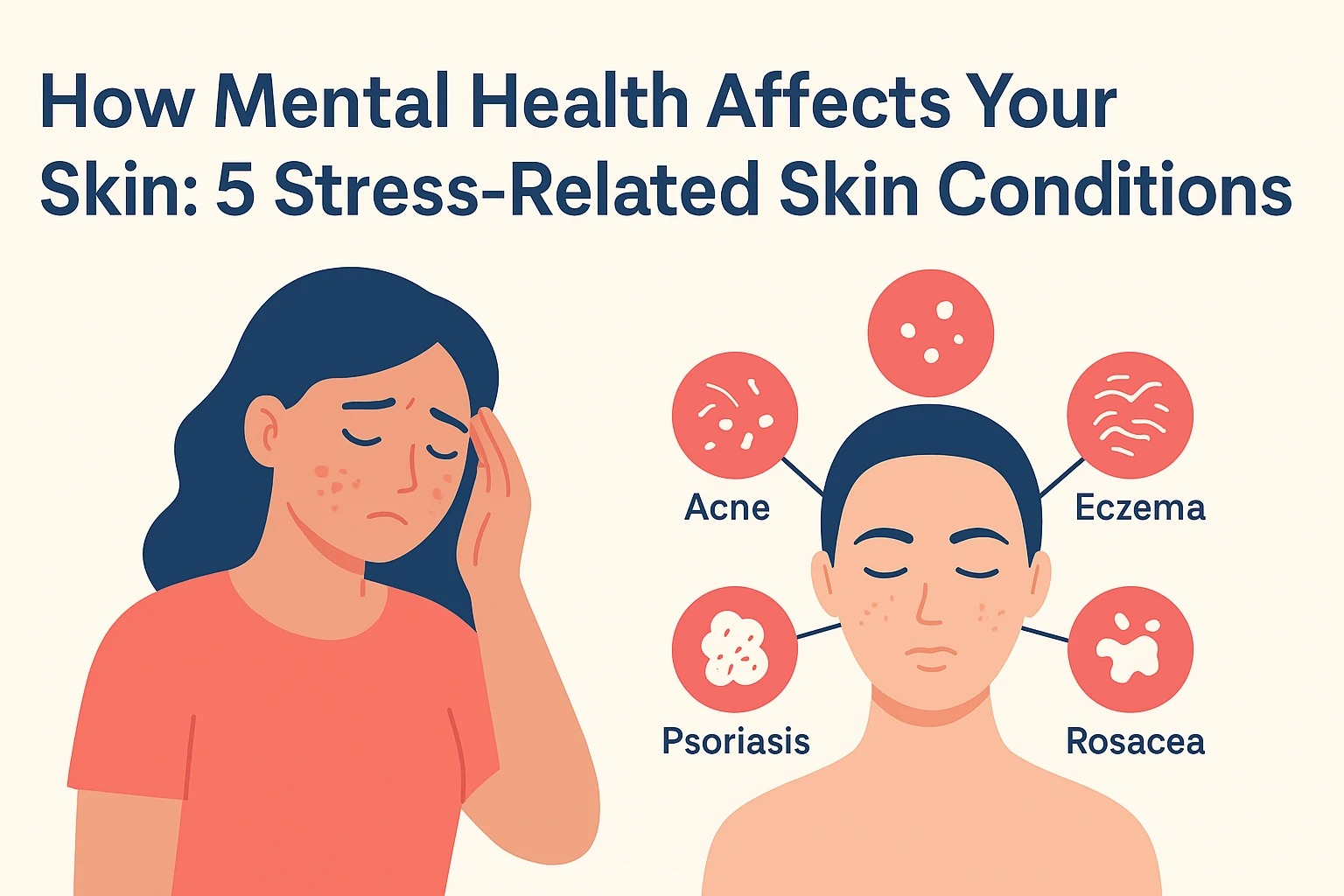 What effects may mental health have on our skin