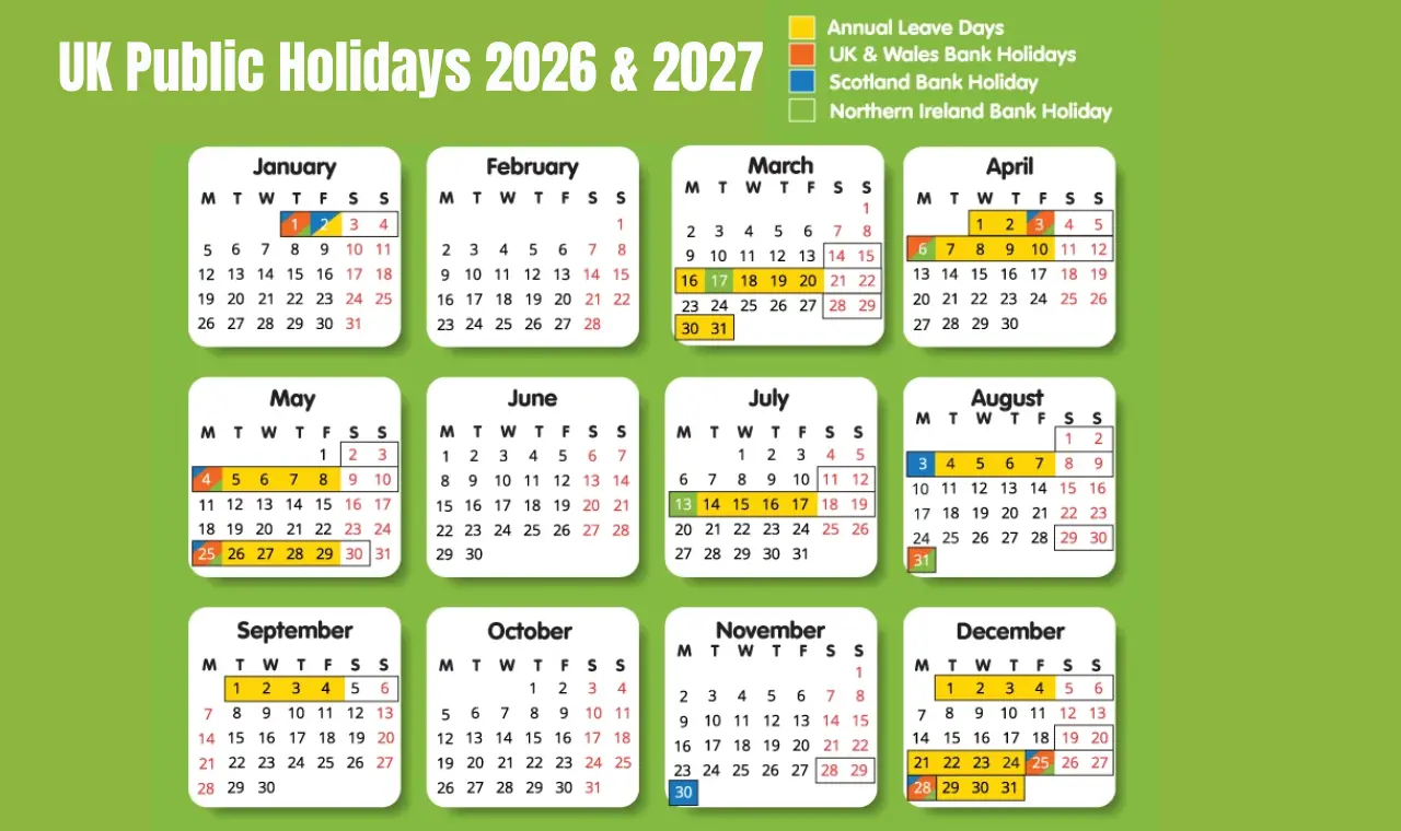UK Public Holidays 2026 & 2027: Full List of Bank Holidays and Observances