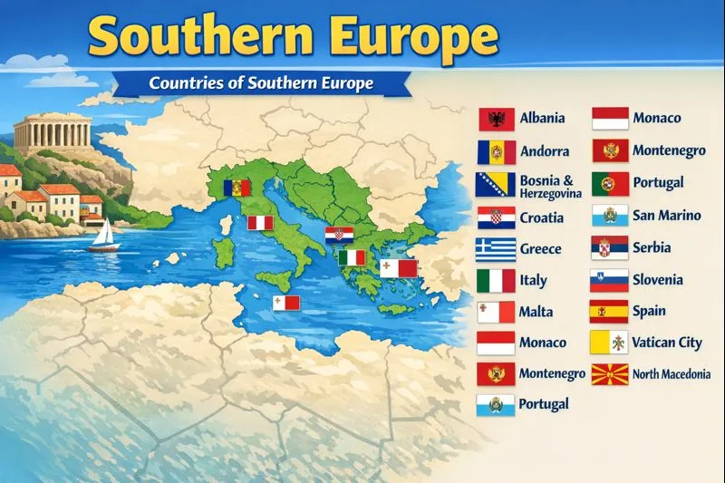 southern europe map southern europe map | Top 10 Travel Destinations in Southern European Countries in 2026-27