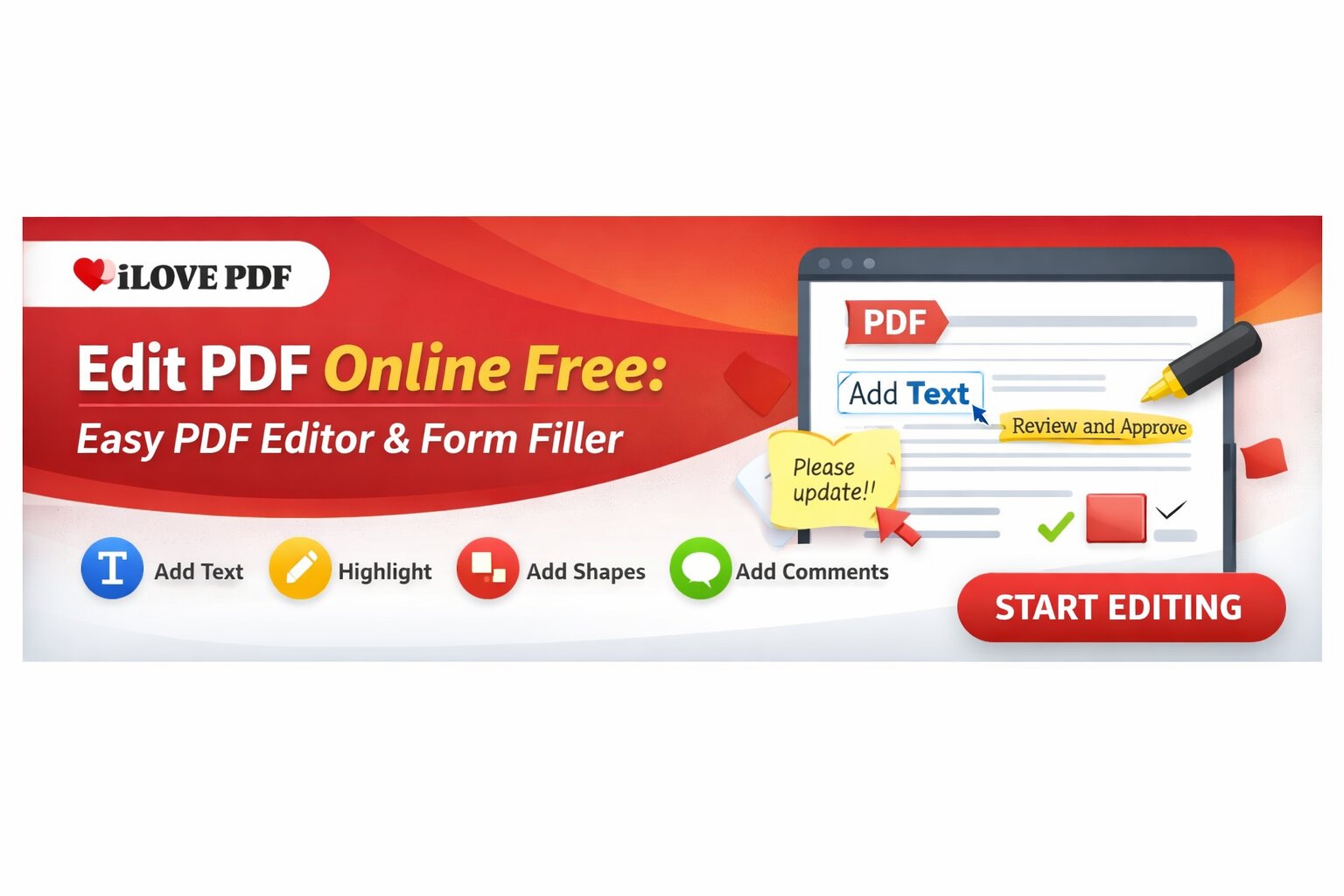 Ilovepdf Edit PDF Online Free Easy PDF Editor & Form Filler